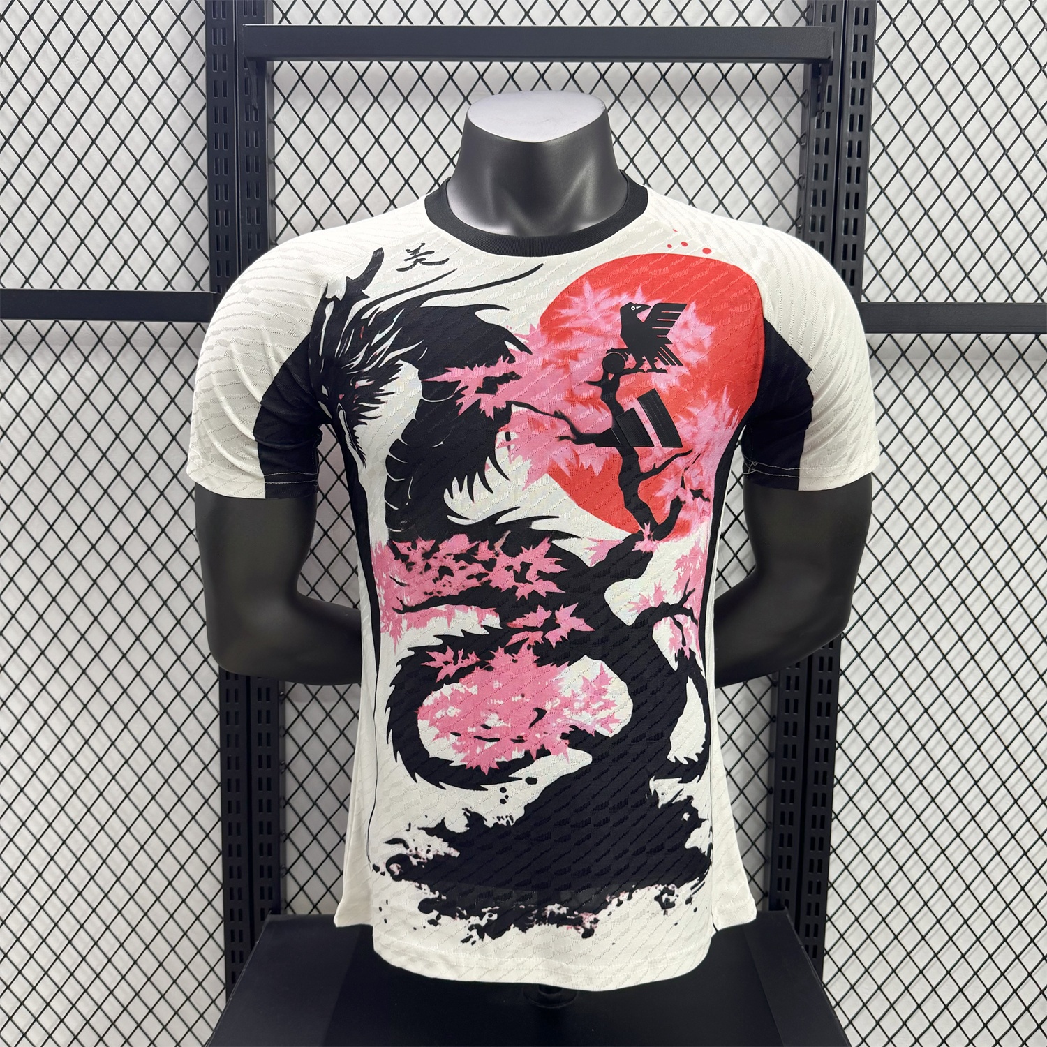 Japan 25-26 Black Dragon Cherry Blossom Tree White Special Jersey - Player Version - UnitedFutballJersey