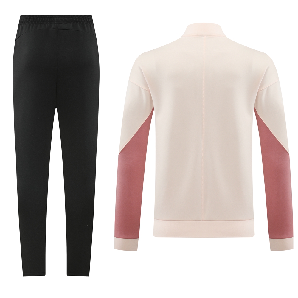 Paris Saint-Germain PSG 24-25 Jacket Training Tracksuit - Light Pink Top and Black Pants - UnitedFutballJersey