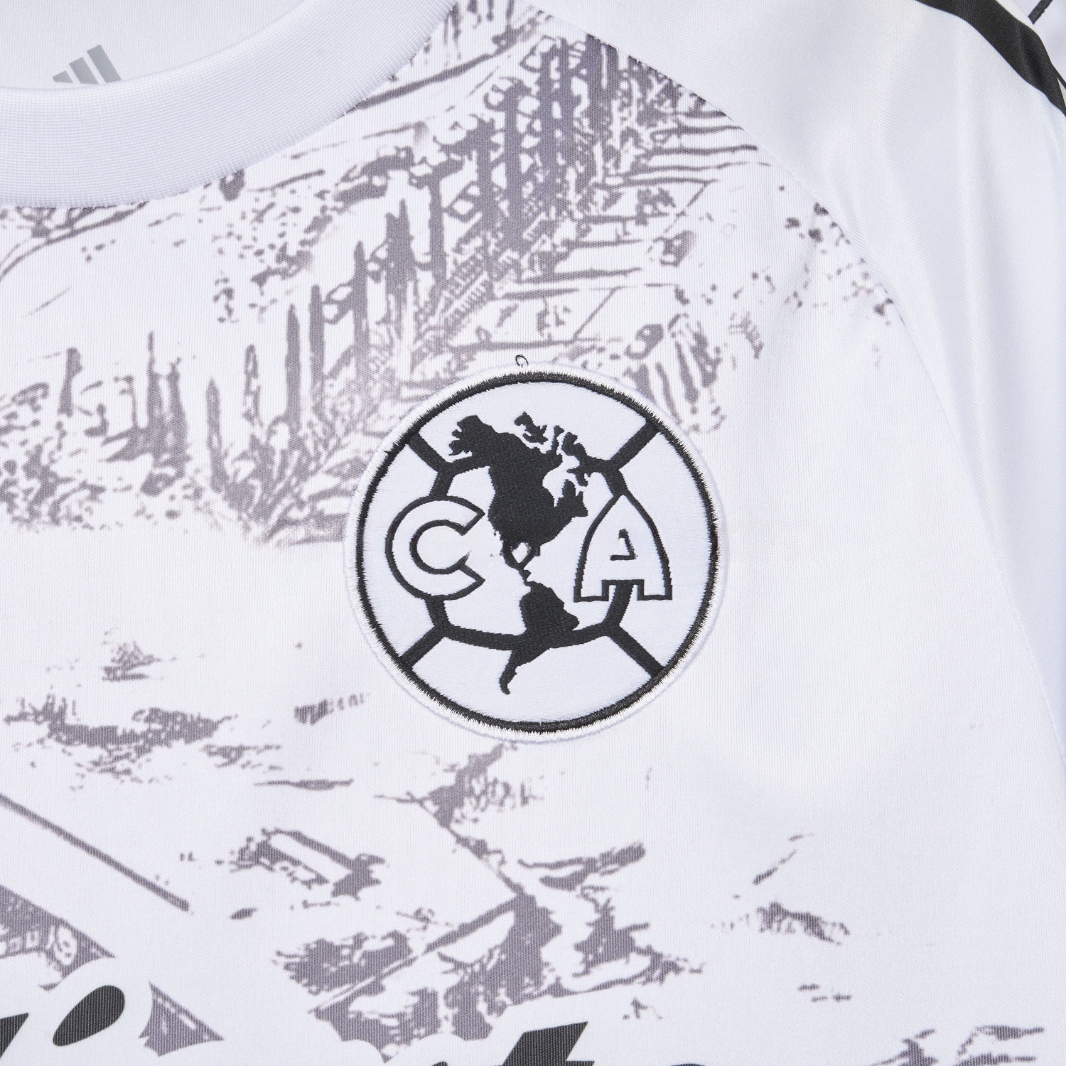 Club América 25-26 White Sketch of stadium Special Edition Jersey - Fans Version - UnitedFutballJersey