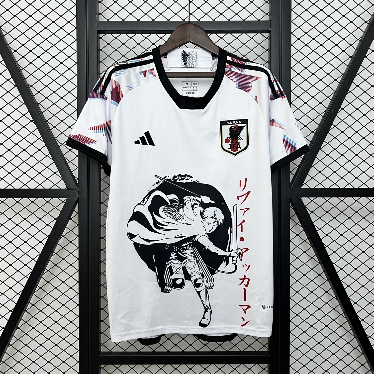 Japan 2024 Levi Ackerman White Jersey - Fans Version - UnitedFutballJersey
