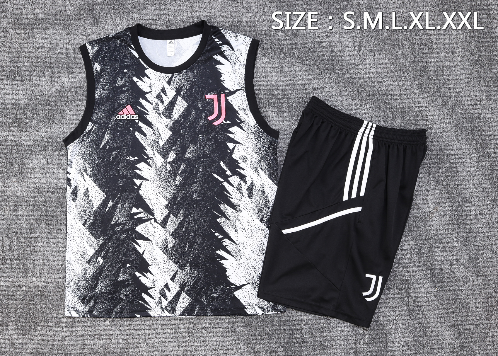 23-24 Juventus Black Training Vest Suit - UnitedFutballJersey