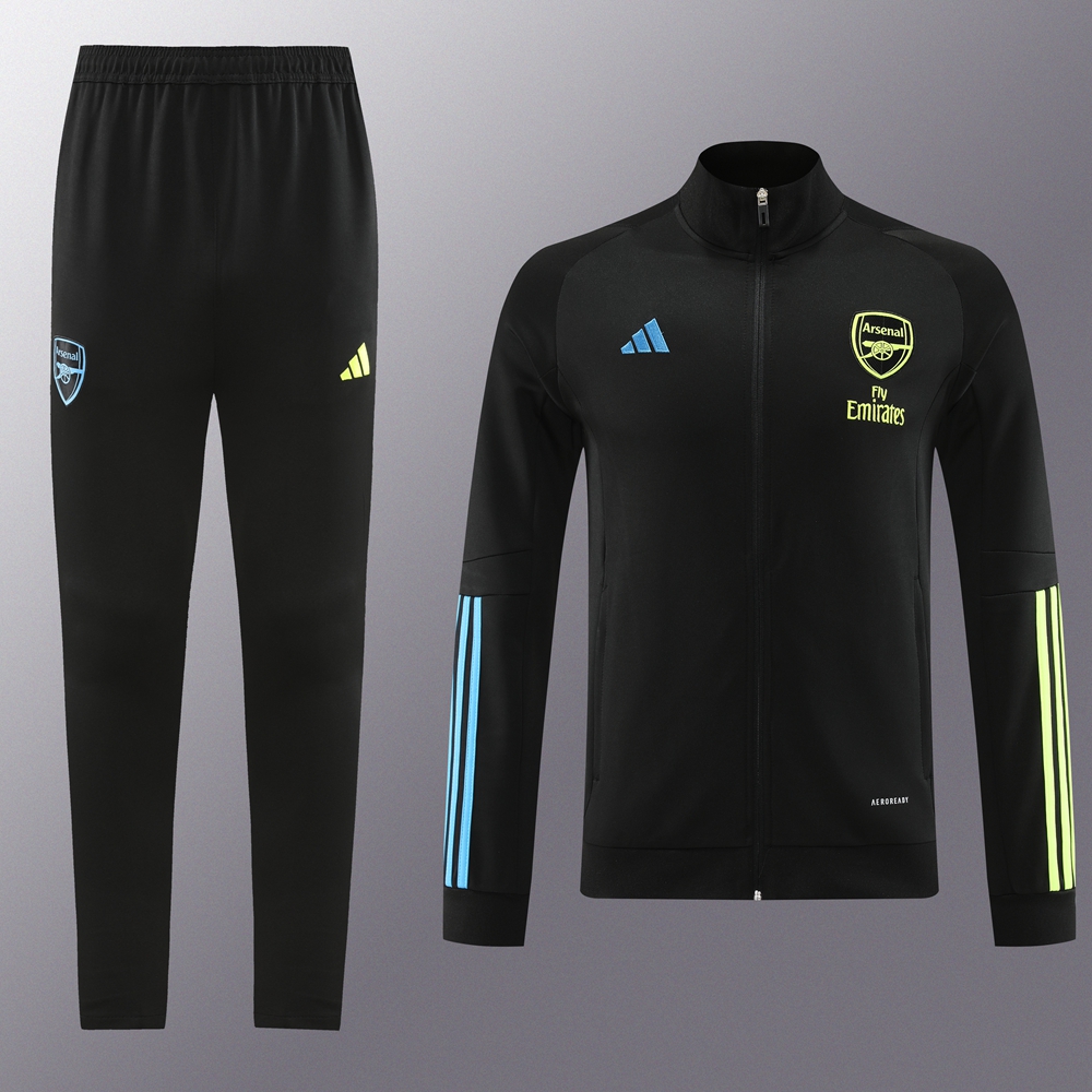 Arsenal 23-24 Jacket Training Tracksuit - Black - UnitedFutballJersey