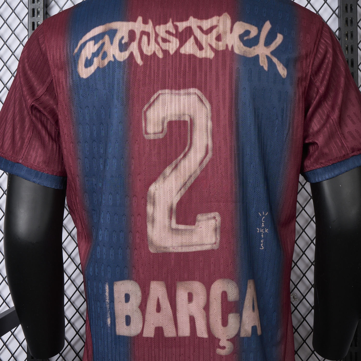 Barcelona x Travis Scott 2000-01 Home Retro Style Skeleton Jersey - Player Version - UnitedFutballJersey