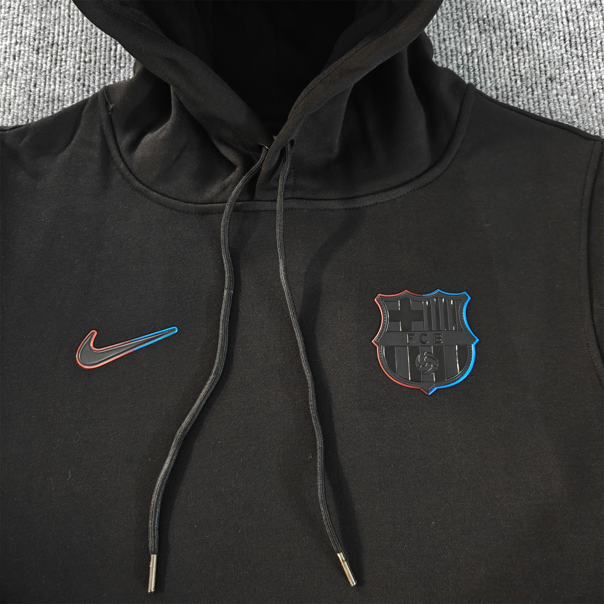 B.A.R.S.A 24-25 Black Team Badge Hoodie - Light Yellow - UnitedFutballJersey