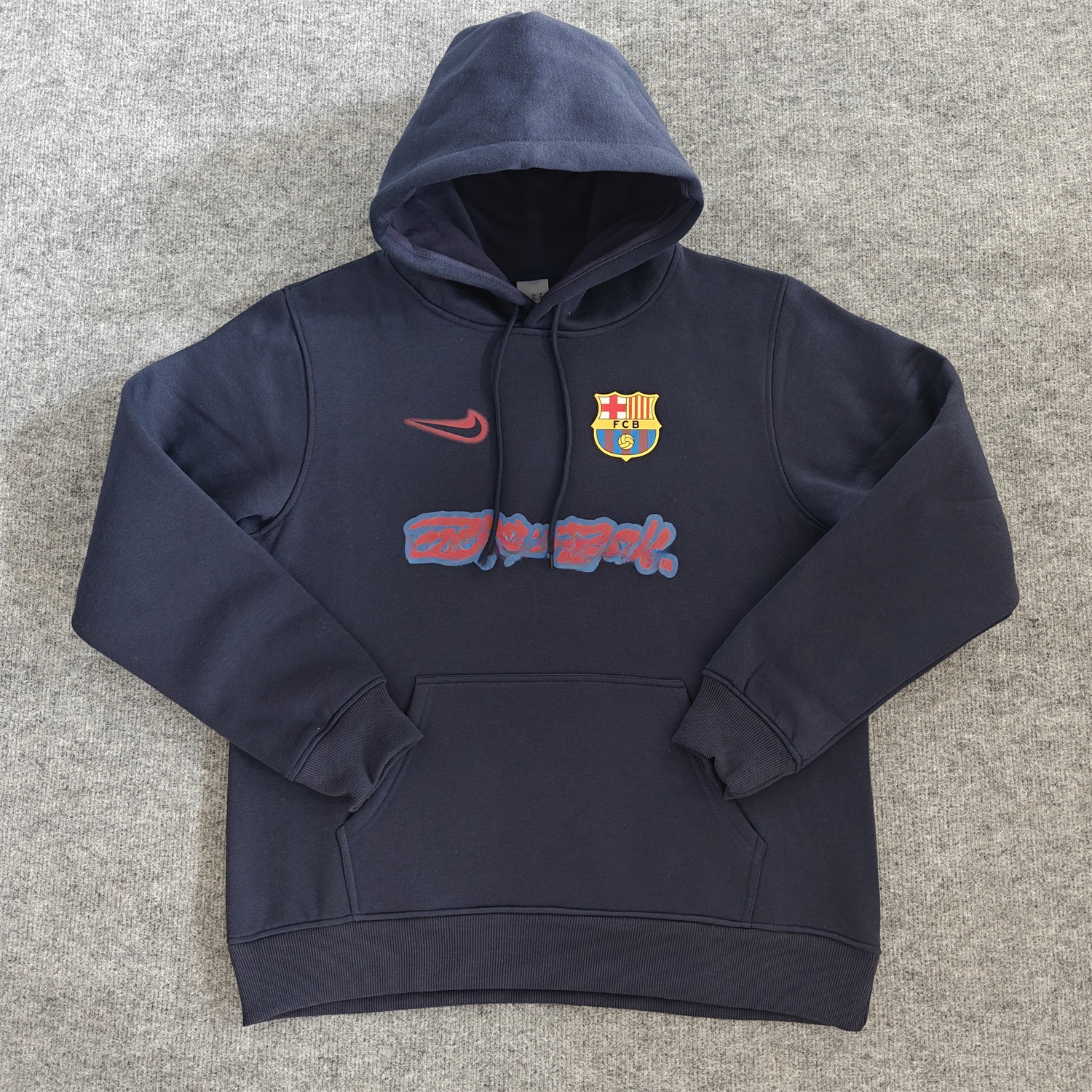 Barcelona x Travis Scott Team Logo On Both Sides Unisex Pullover Hoodie - UnitedFutballJersey