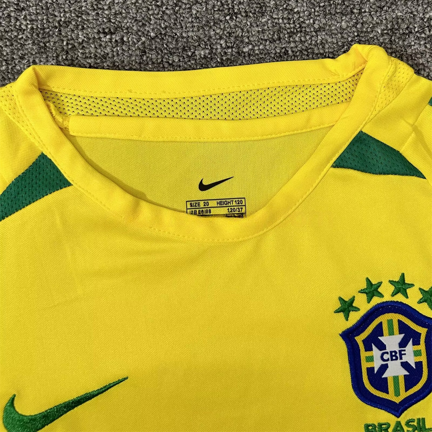 Retro Brazil 2002 Home Long Sleeves Kids Kit - UnitedFutballJersey