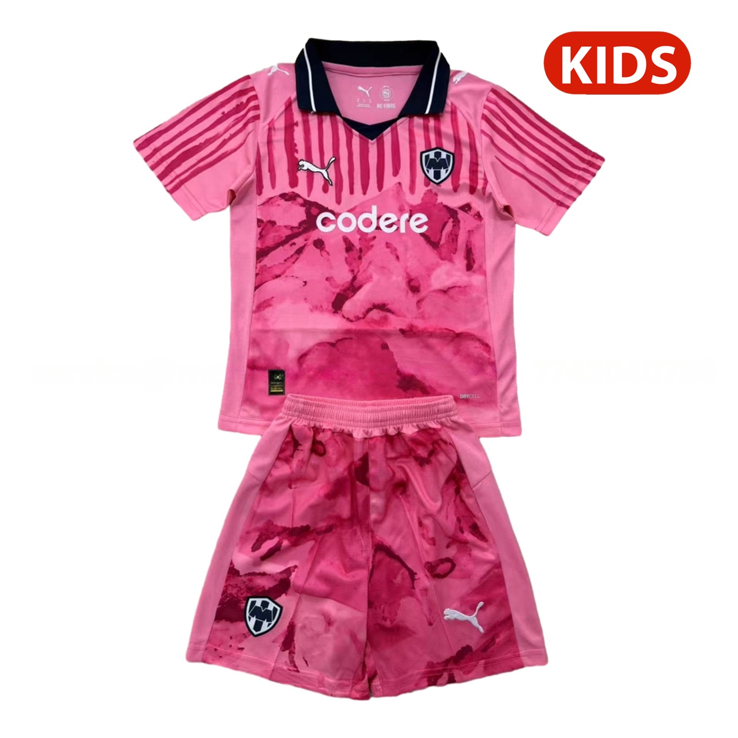 Rayados Monterrey 25-26 Pink Goalkeeper Kids Kit - UnitedFutballJersey