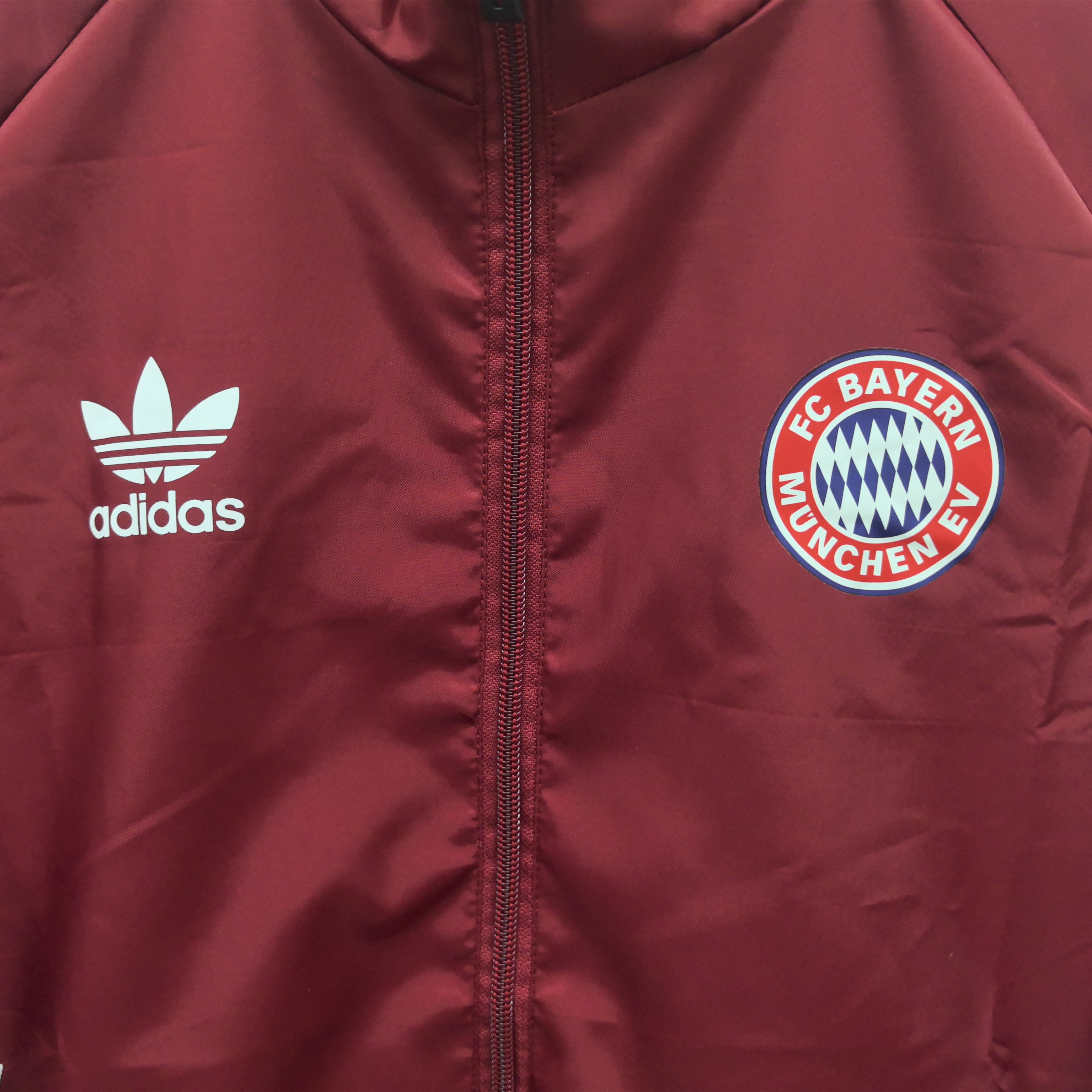 Bayern Munich 24-25 Throwback Windbreaker Jacket - Red - UnitedFutballJersey