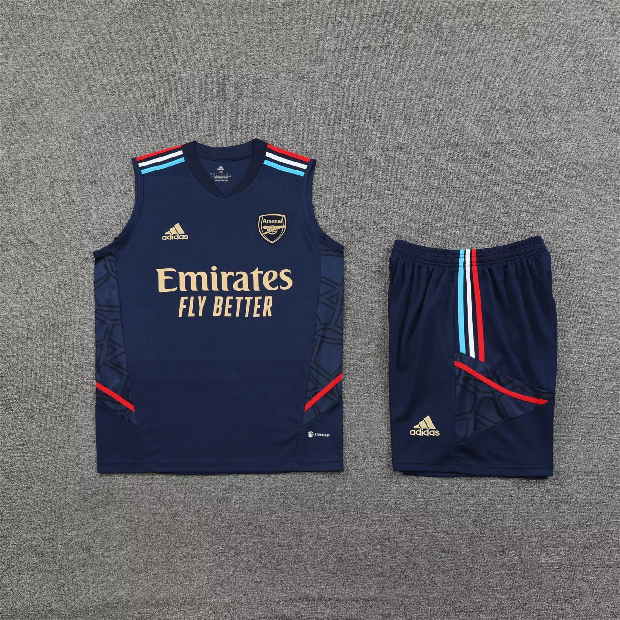 Arsenal 23-24 Player Vest Training Set Blue - UnitedFutballJersey