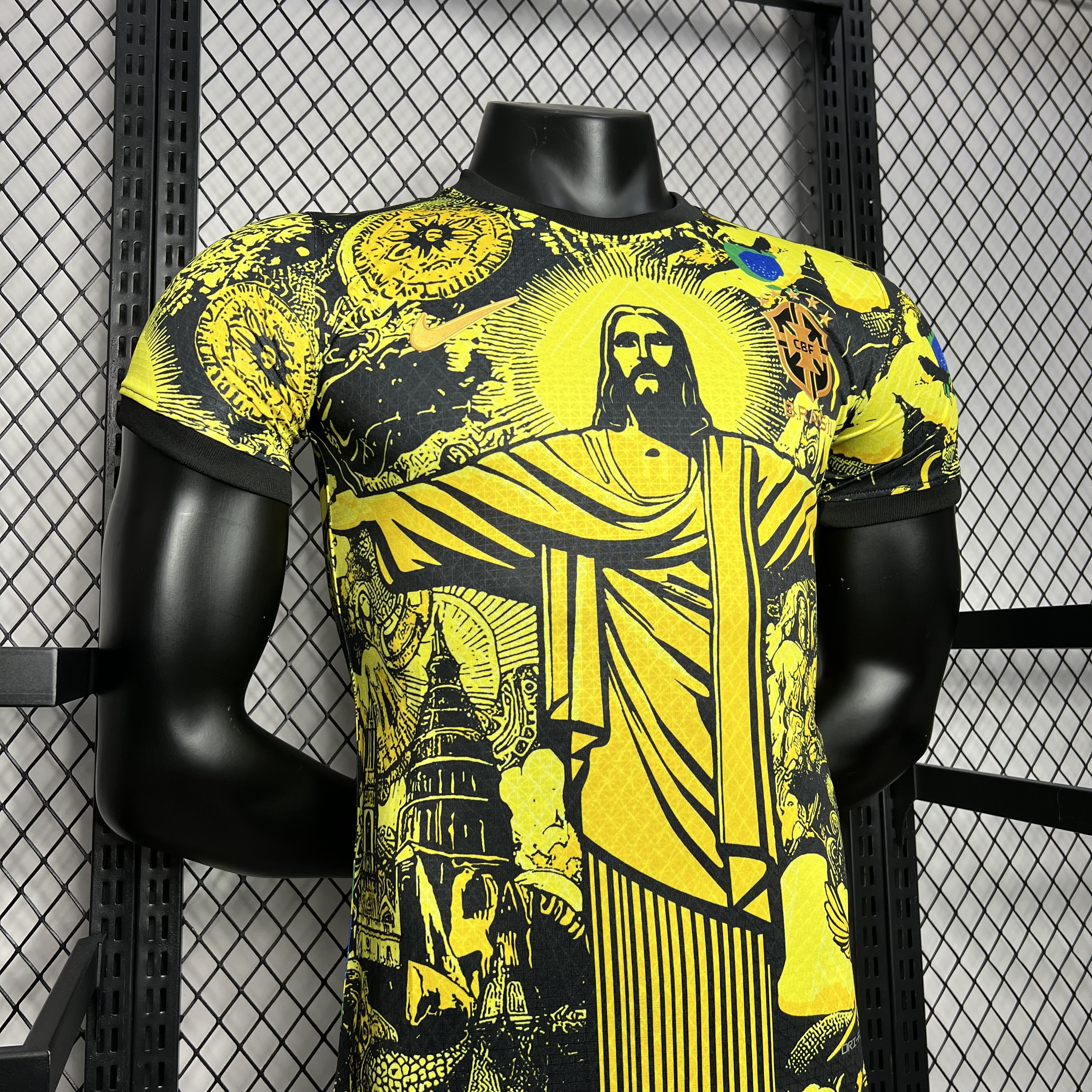 Brazil 2024 Yellow Christ the Redeemer Statue Jersey - Player Version - UnitedFutballJersey