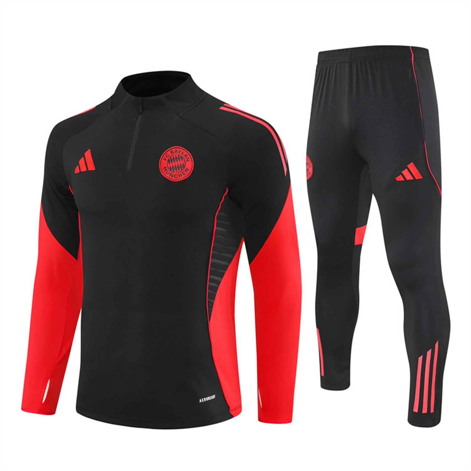 Bayern Munich 25-26 Long Sleeves Training Set - Black Top & Black Pants - UnitedFutballJersey