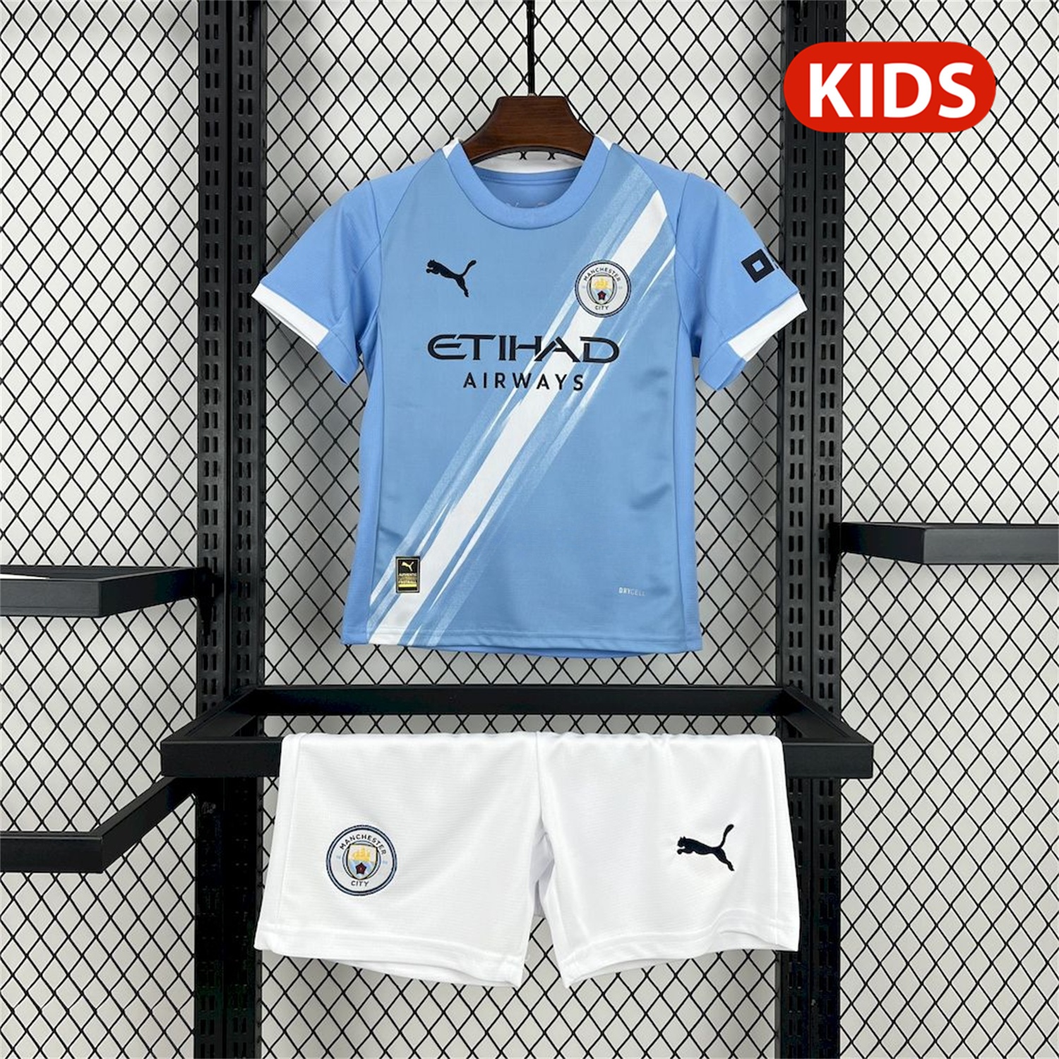Manchester City 25-26 Home Kids Kit - UnitedFutballJersey
