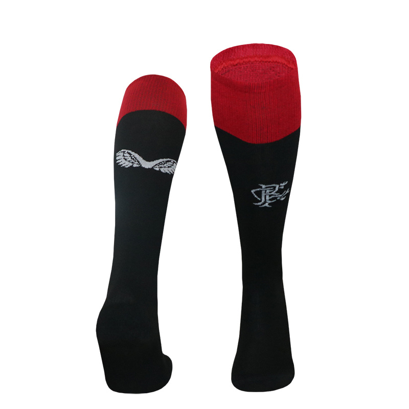 Glasgow Rangers 24-25 Home Socks - Black & Red - UnitedFutballJersey
