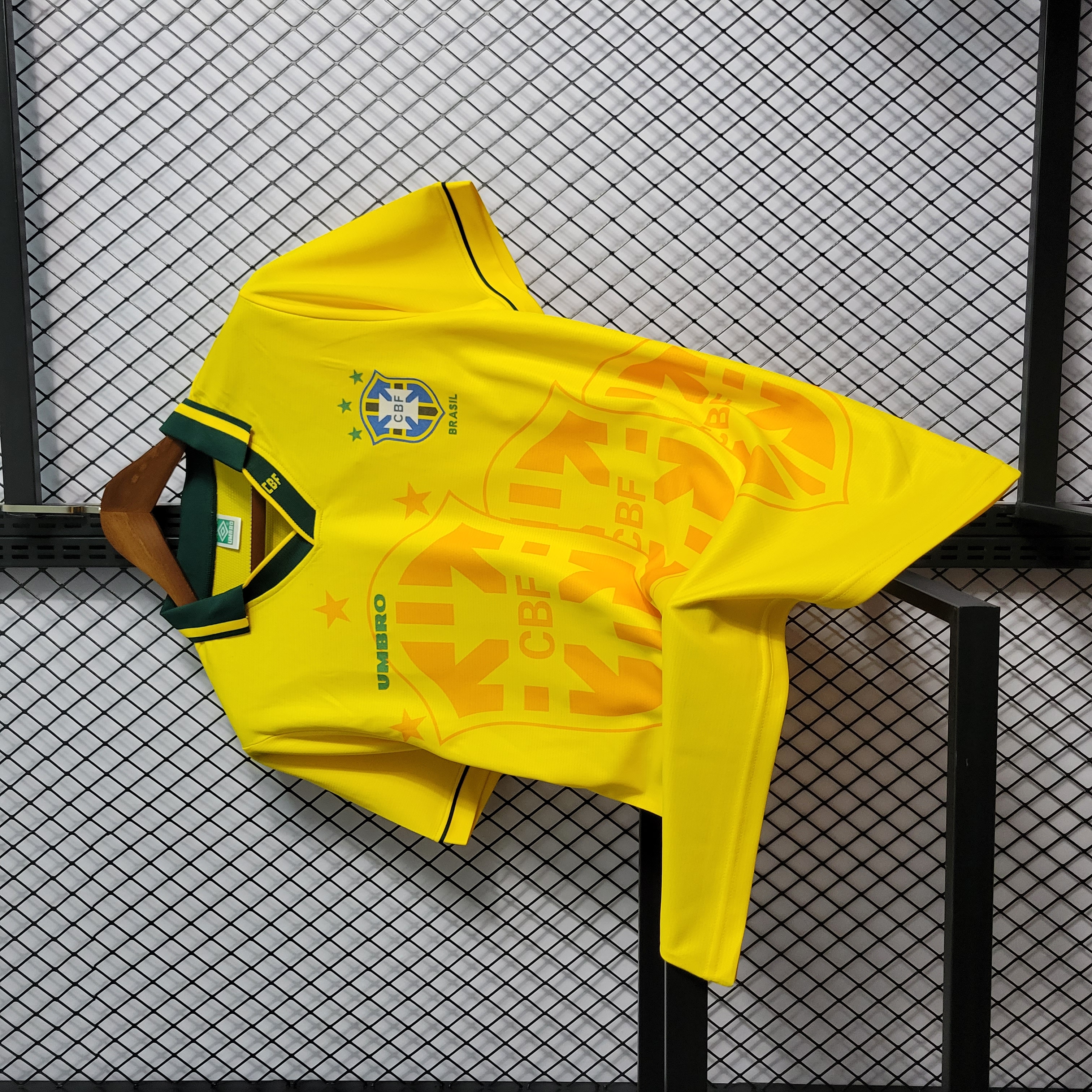 Retro Brazil 1994 Home Stadium Jersey - UnitedFutballJersey