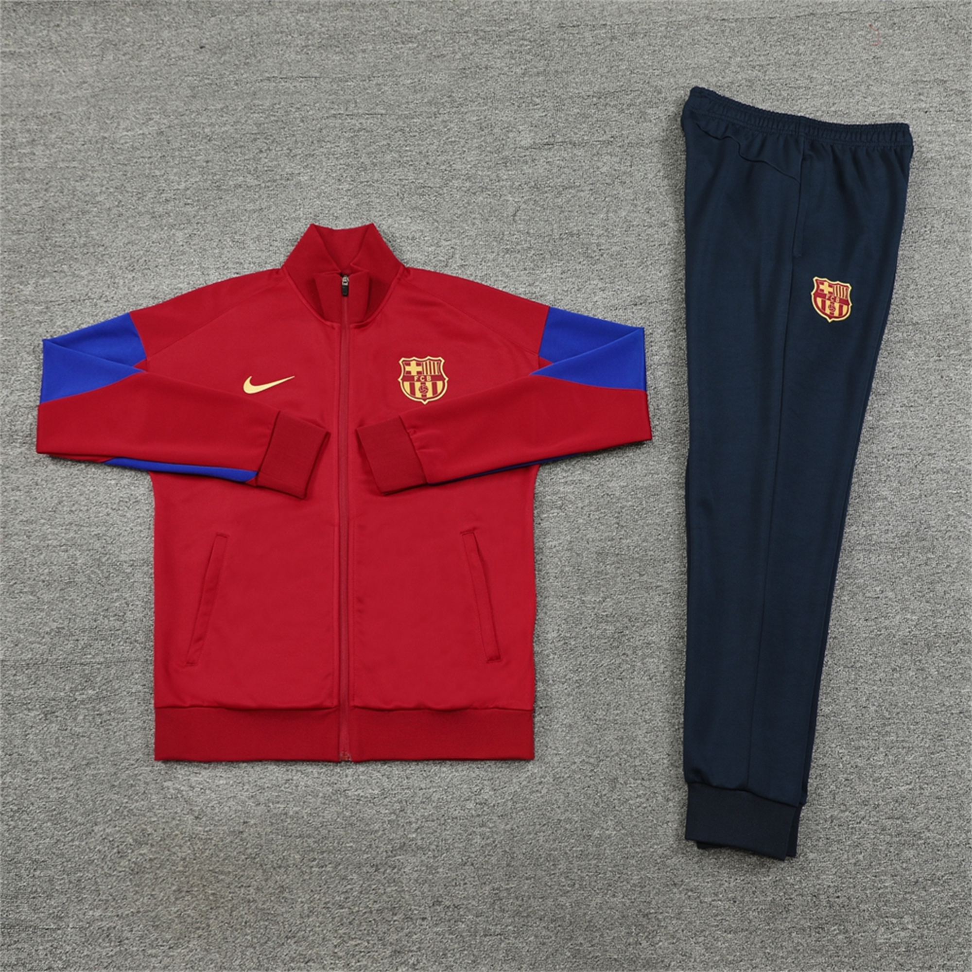 B.A.R.S.A 24-25 Jacket Training Tracksuit - Red & Deep Blue - UnitedFutballJersey