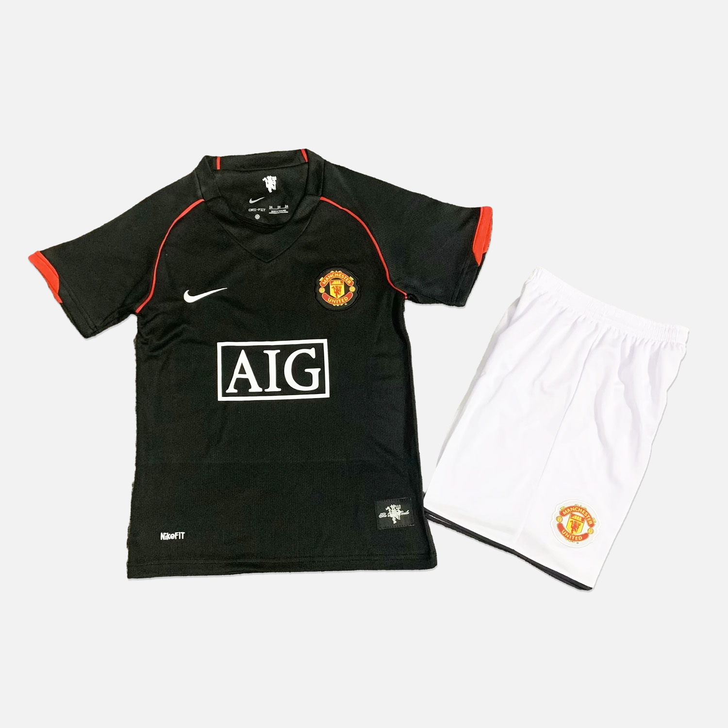 Manchester United Retro 2007-08 Away Stadium Kids Kit - UnitedFutballJersey