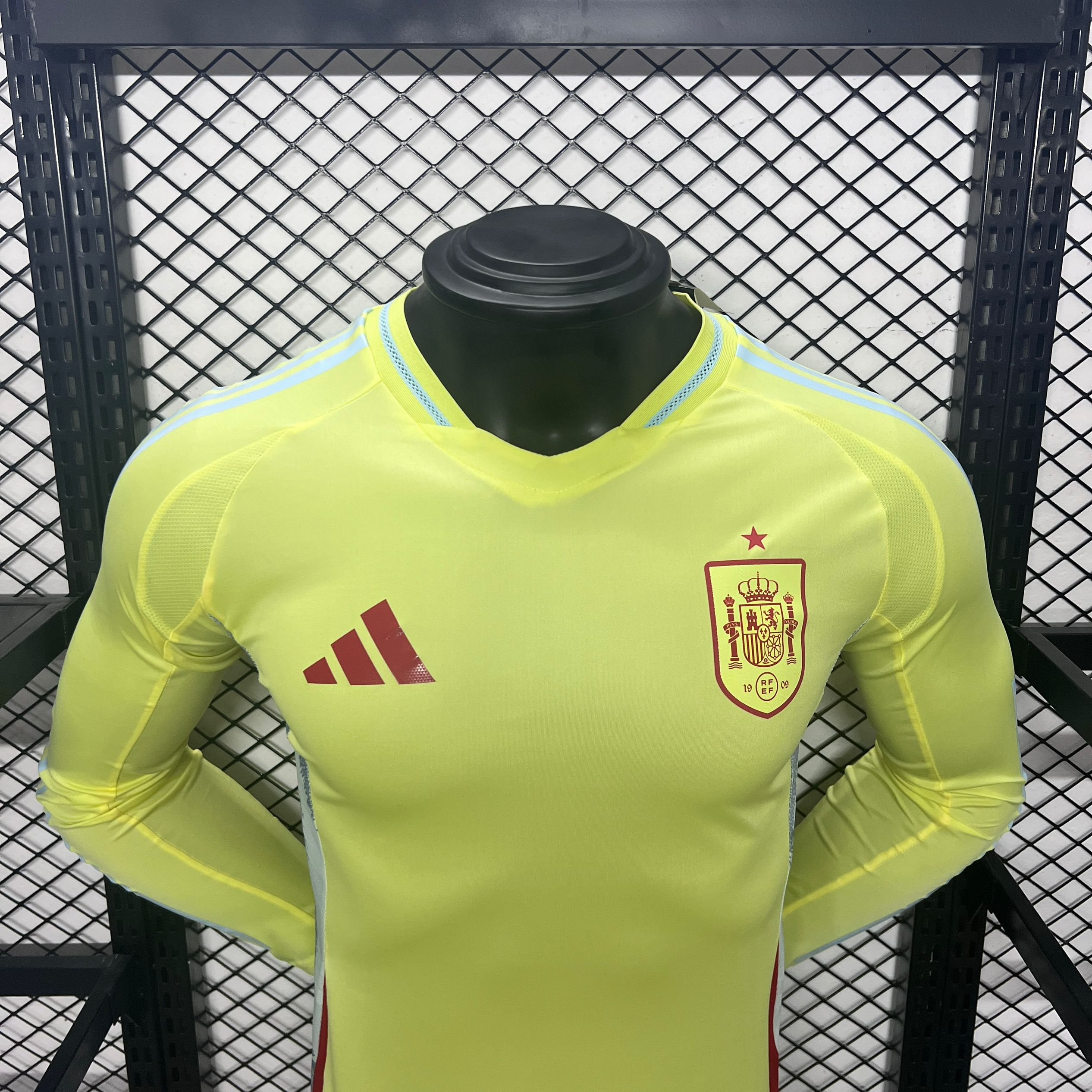 Spain 2024 Away Long Sleeve Jersey - Player Version - UnitedFutballJersey