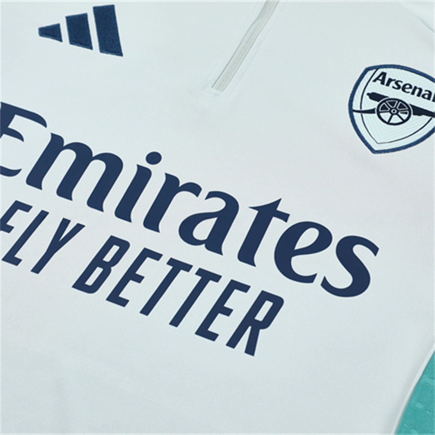 Arsenal 25-26 Long Sleeves Training Set - Light Grey Top & Blue Pants - UnitedFutballJersey