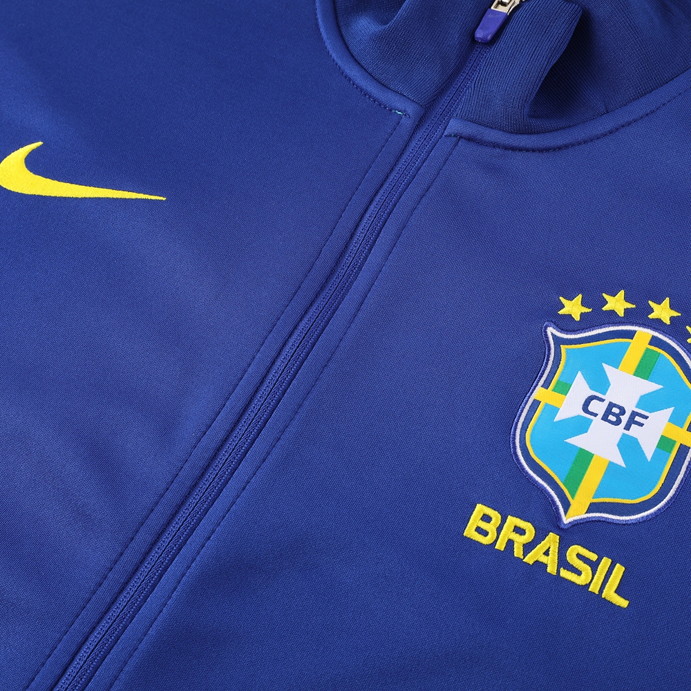 Brazil 23-24 Jacket Training Tracksuit - Blue - UnitedFutballJersey