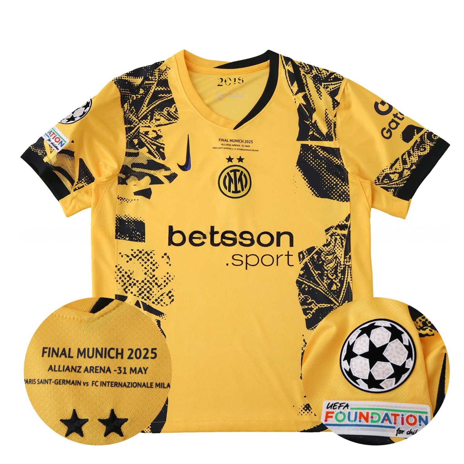 Inter Milan 24-25 Third Champions League Final Jersey - Fans Version - UnitedFutballJersey