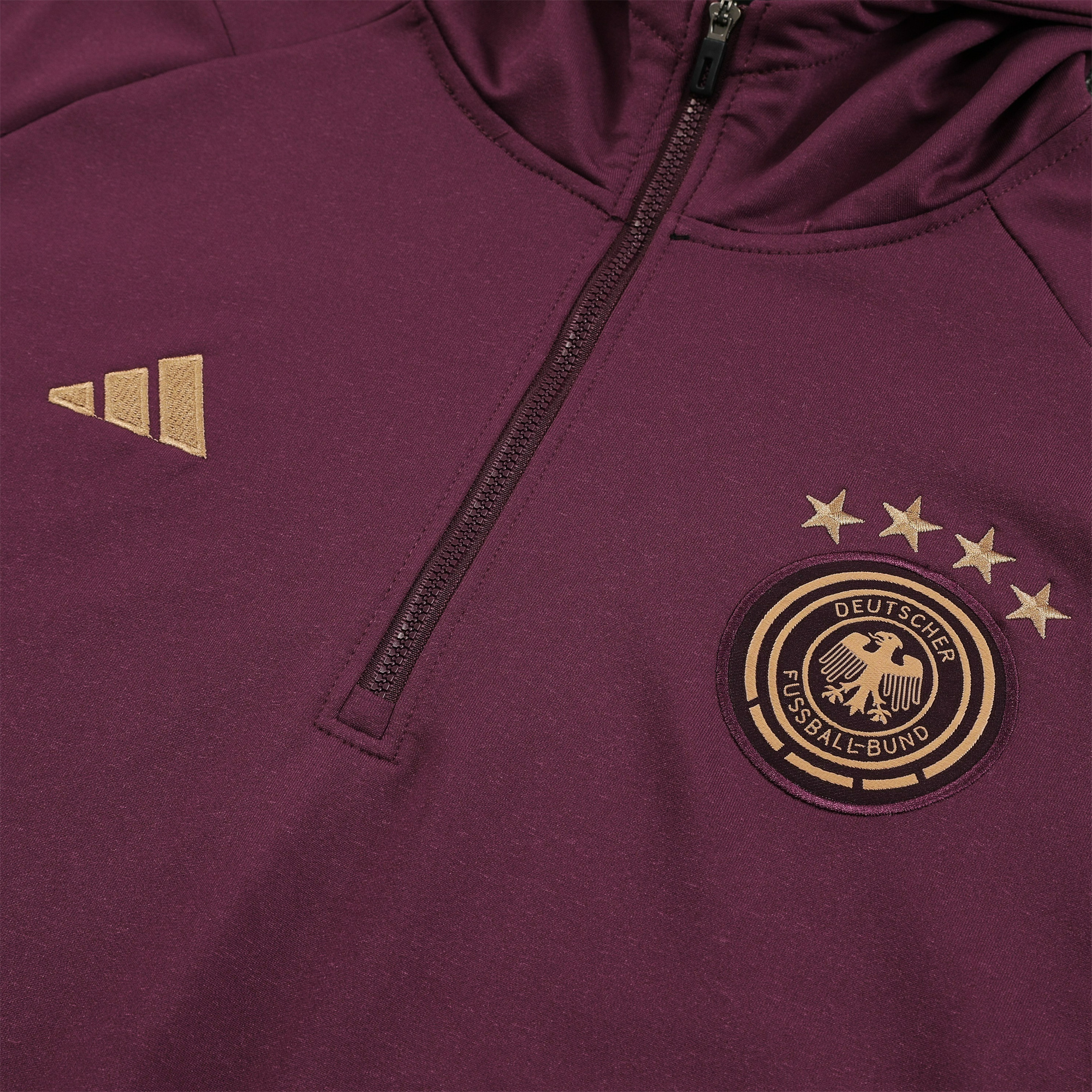 Germany 23-24 Men's Training Hoodie + Pants - Red - UnitedFutballJersey