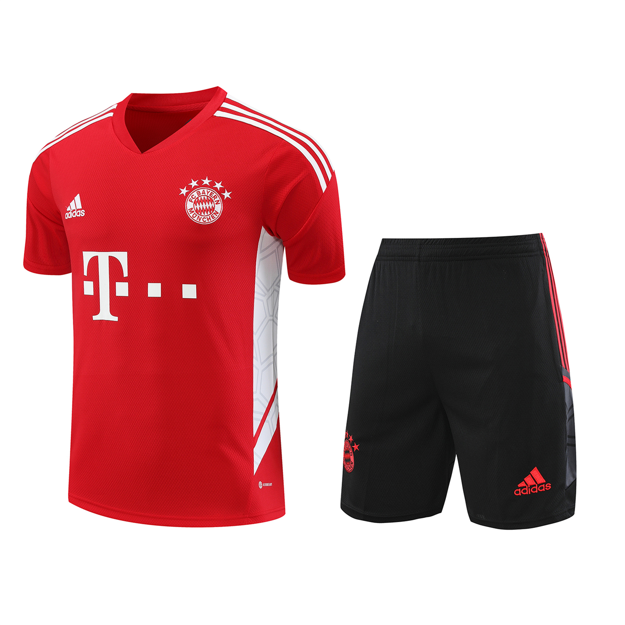 Bayern Munich 23-24 Short-Sleeve Training Set - Red - UnitedFutballJersey