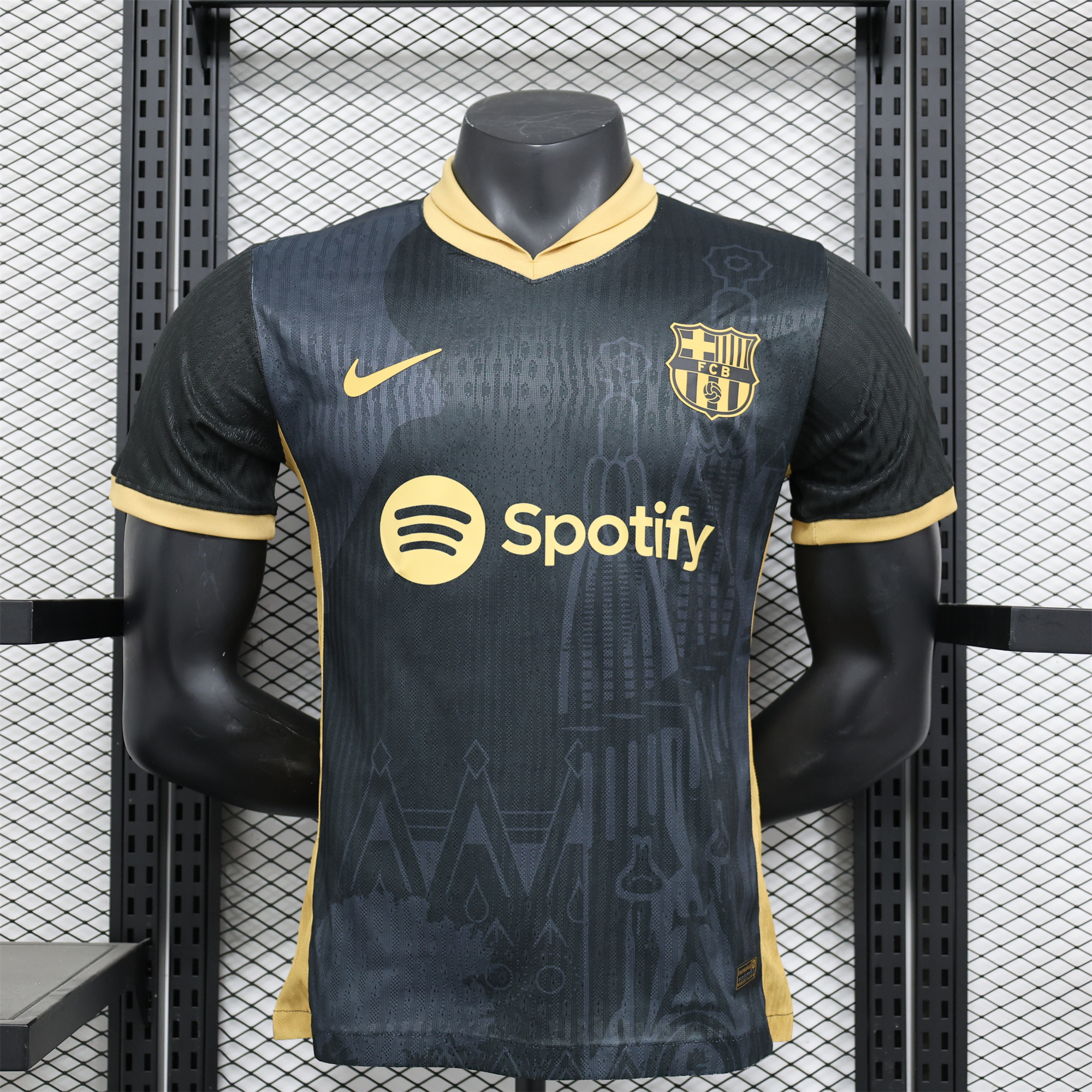 Barcelona 24-25 Black Gold Special Edition Jersey - Player Version - UnitedFutballJersey