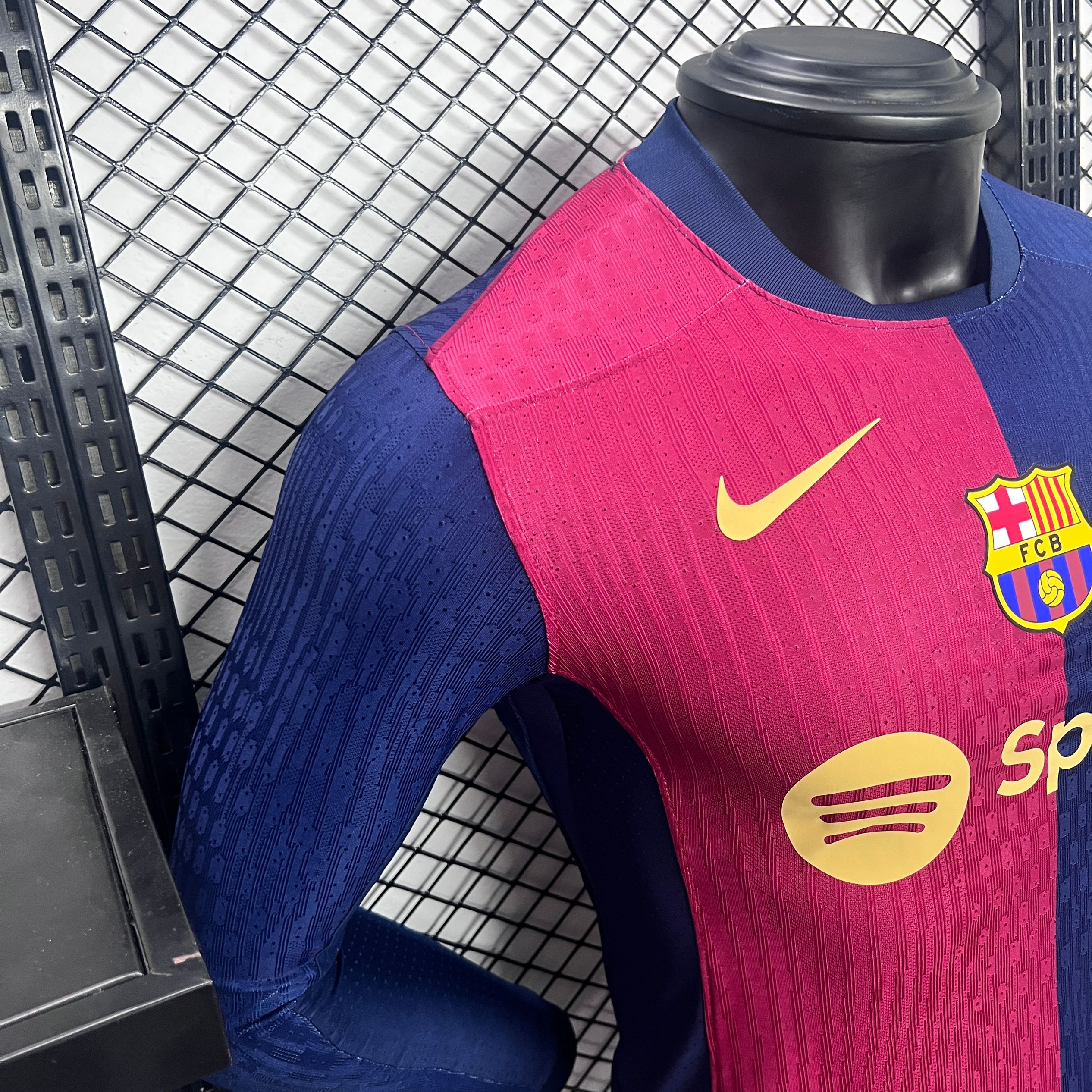 B.A.R.S.A 24-25 Home Long Sleeve Jersey - Player Version - UnitedFutballJersey