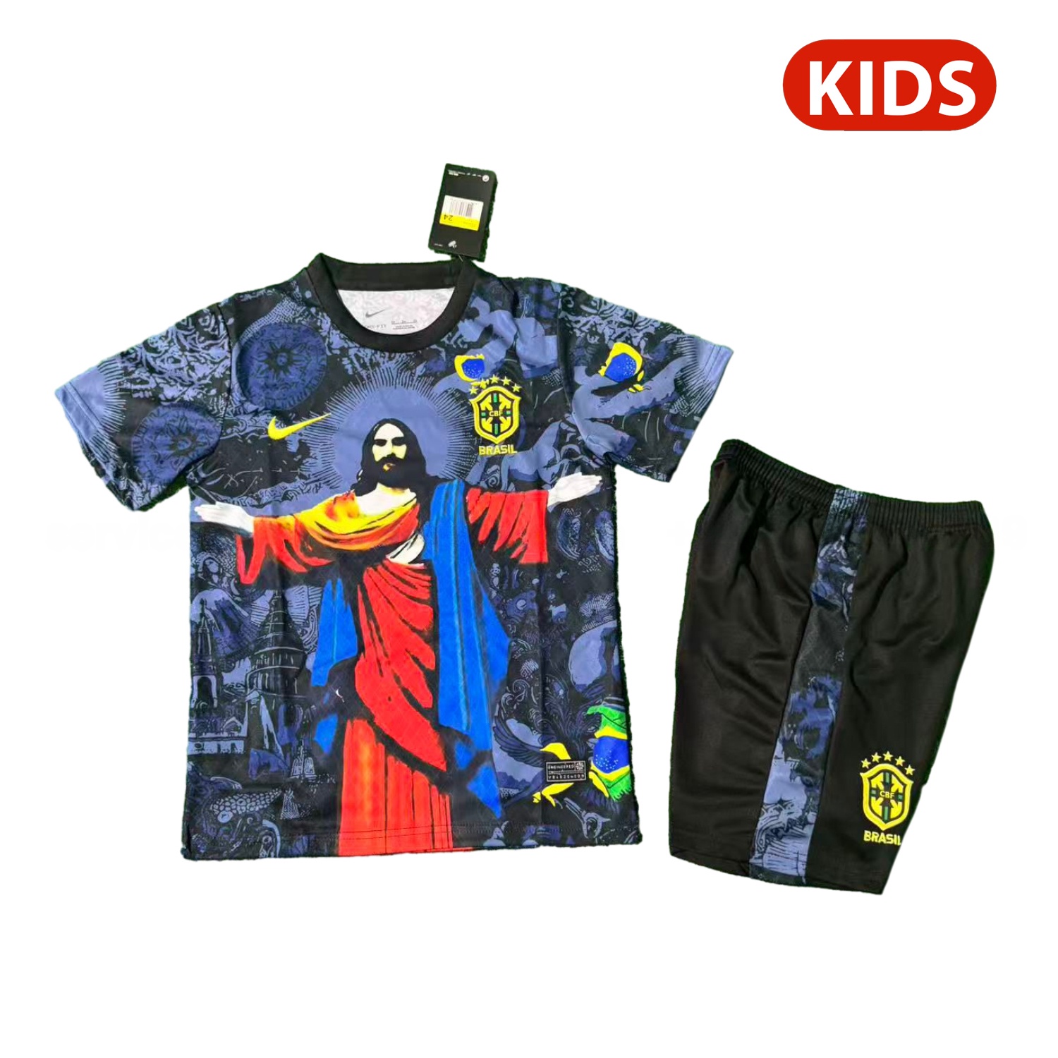 Brazil 25-26 Red Jesus Purple Special Kids Kit - UnitedFutballJersey