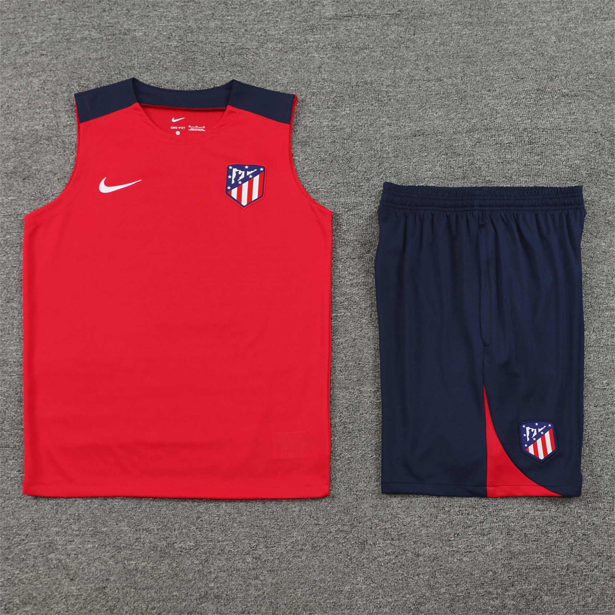 Atletico Madrid 24-25 Vest Training Set - Red - UnitedFutballJersey