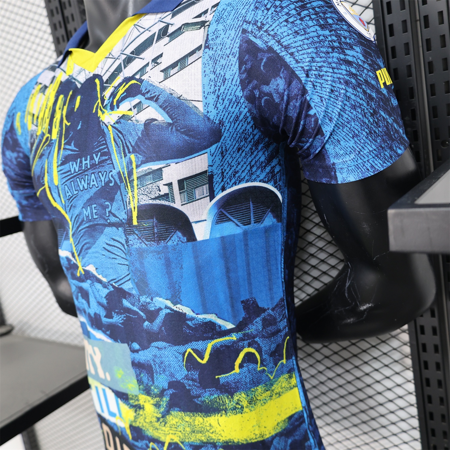 Manchester City 24-25 Blue Graffiti Special Edition Jersey - Player Version - UnitedFutballJersey
