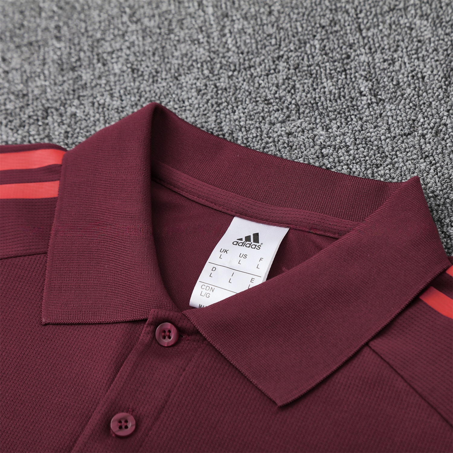 Bayern Munich 25-26 POLO Short-Sleeve Training Set With Red Logo - Deep Red Top & Deep Red Pants - UnitedFutballJersey
