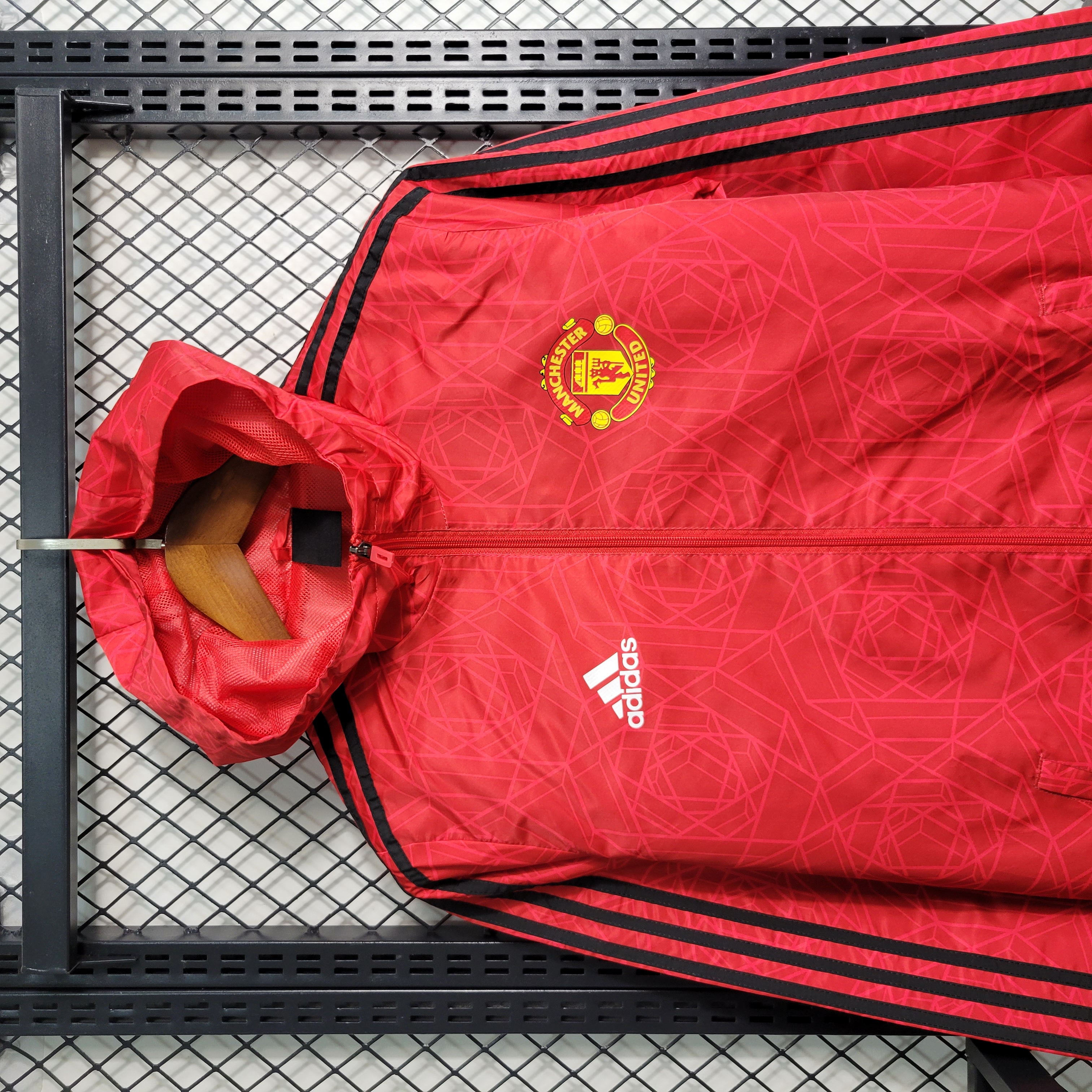 Manchester United 23-24 DNA Windbreaker Jacket - Red - UnitedFutballJersey