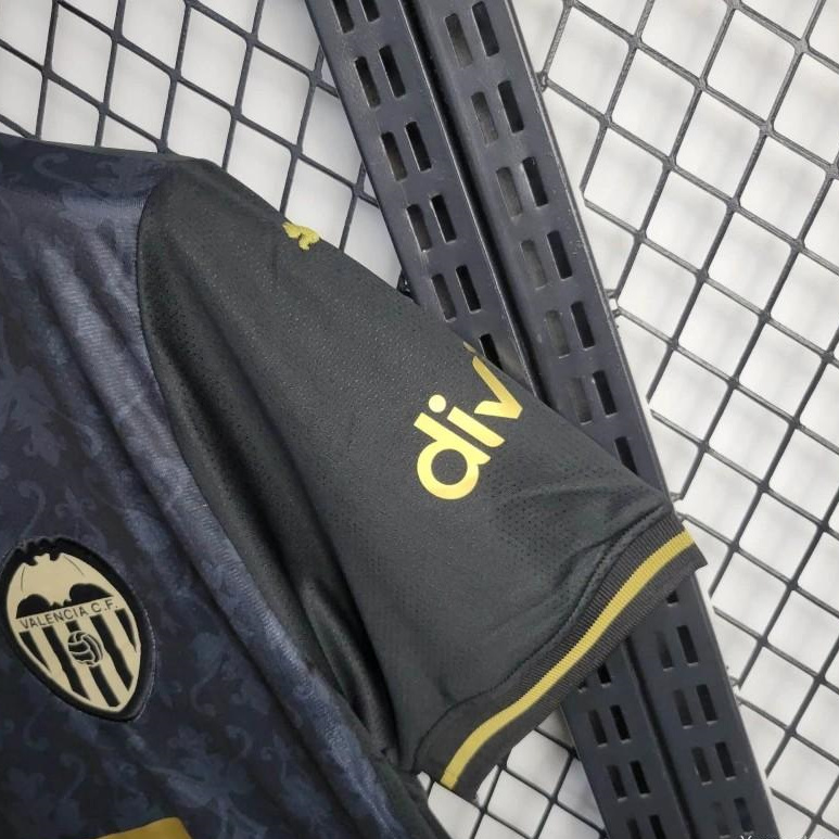 Valencia 24-25 Black Away Jersey - Fans Version - UnitedFutballJersey