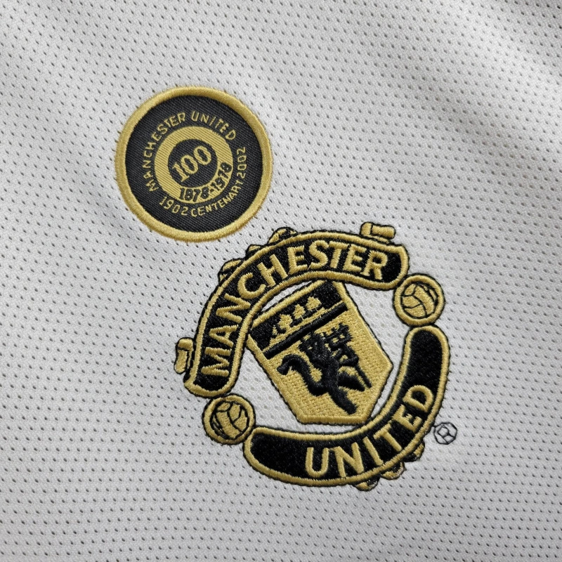Retro Manchester United 01-02 100th Anniversary Long Sleeve Special Edition Jersey - UnitedFutballJersey