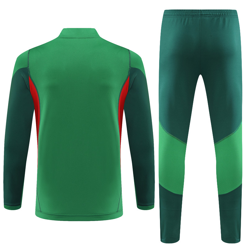 Mexico 23-24 Kids Long Sleeve Training Set Green - UnitedFutballJersey