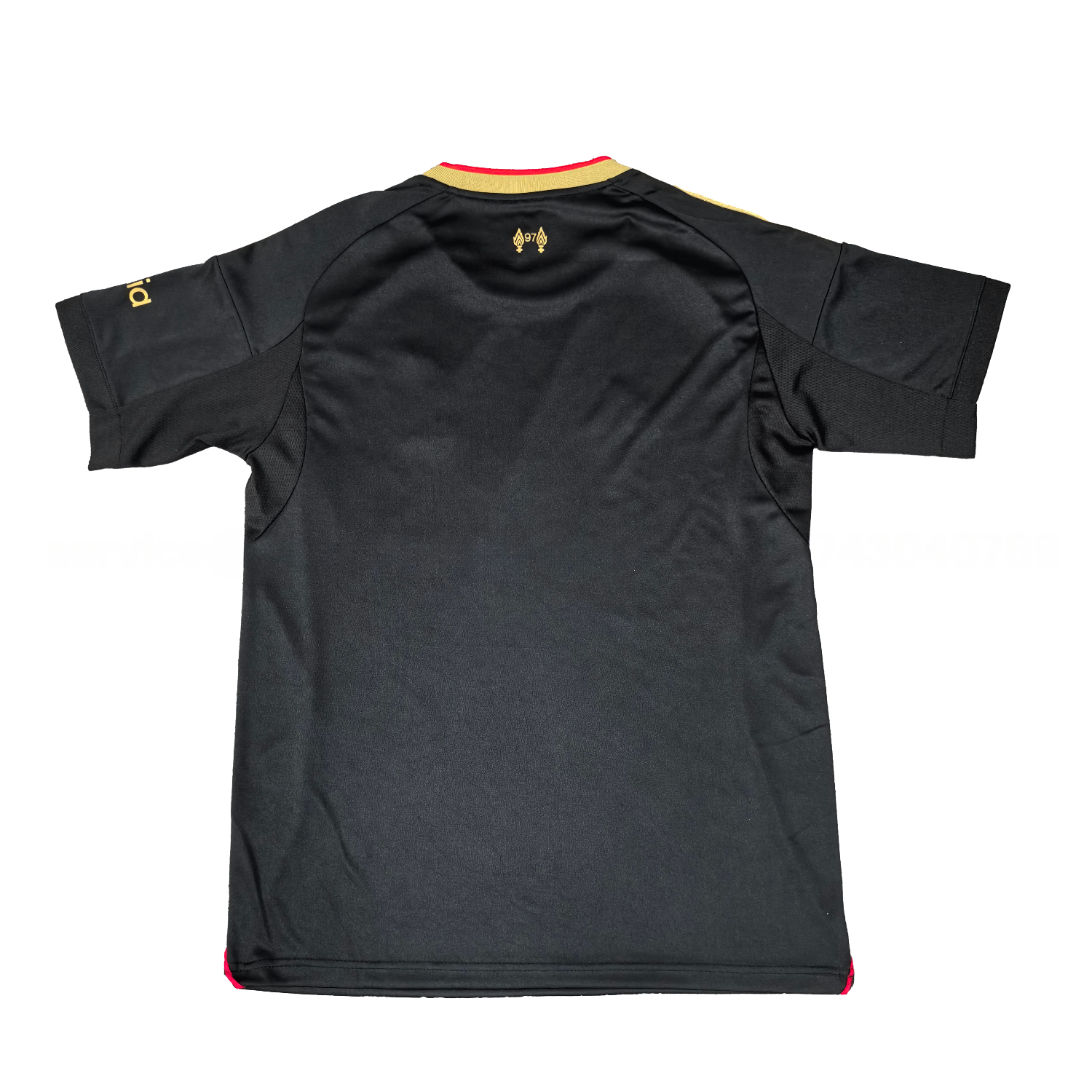 Liver.pool 25-26 Black Gold Special Jersey with Red Lines - Fans Version - UnitedFutballJersey