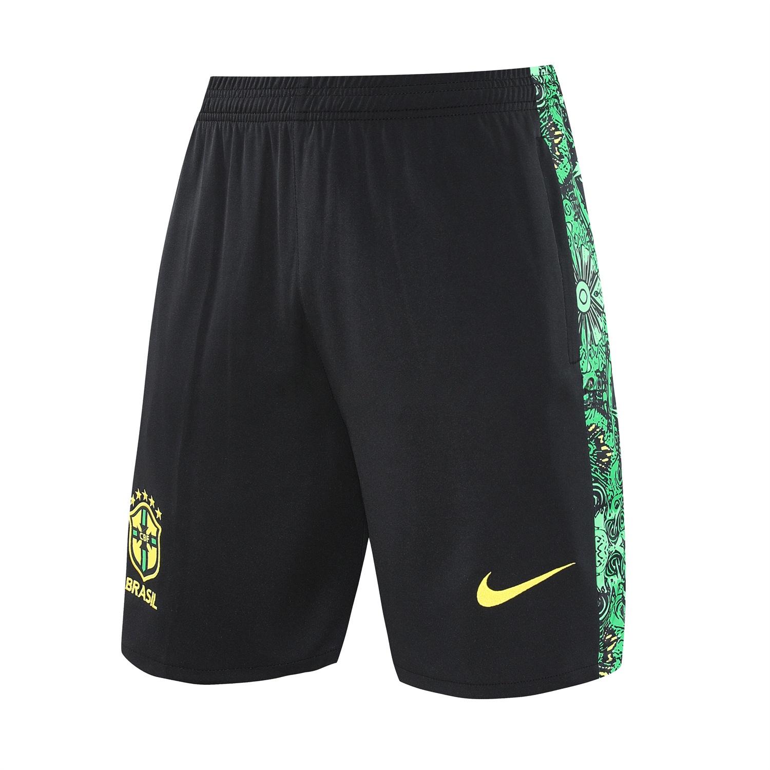 Brazil 25-26 Green Jesus Statue Vest Training Set - Green Vest & Black Shorts - UnitedFutballJersey