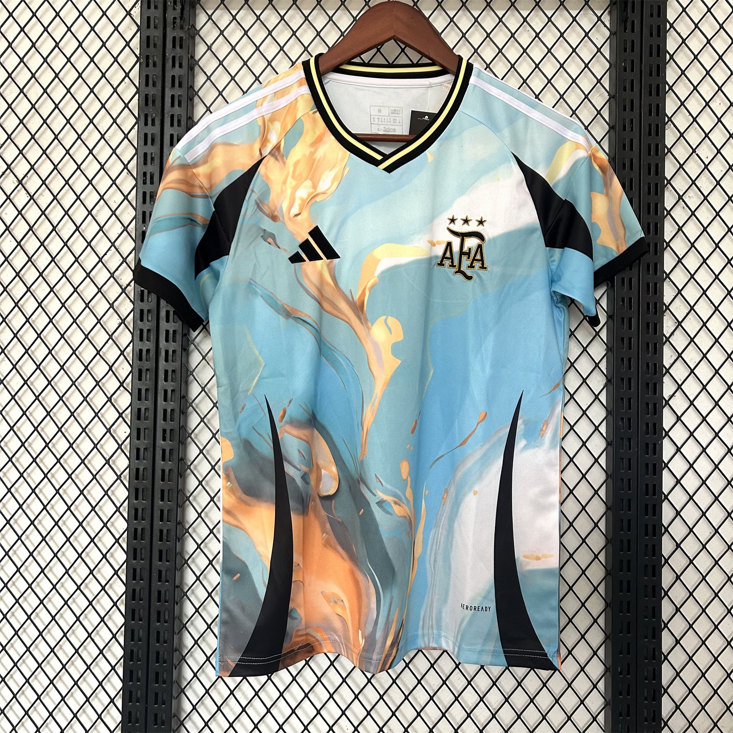 Argentina 25-26 Blue and Gold Marble Pattern Special Jersey - Fans Version - UnitedFutballJersey