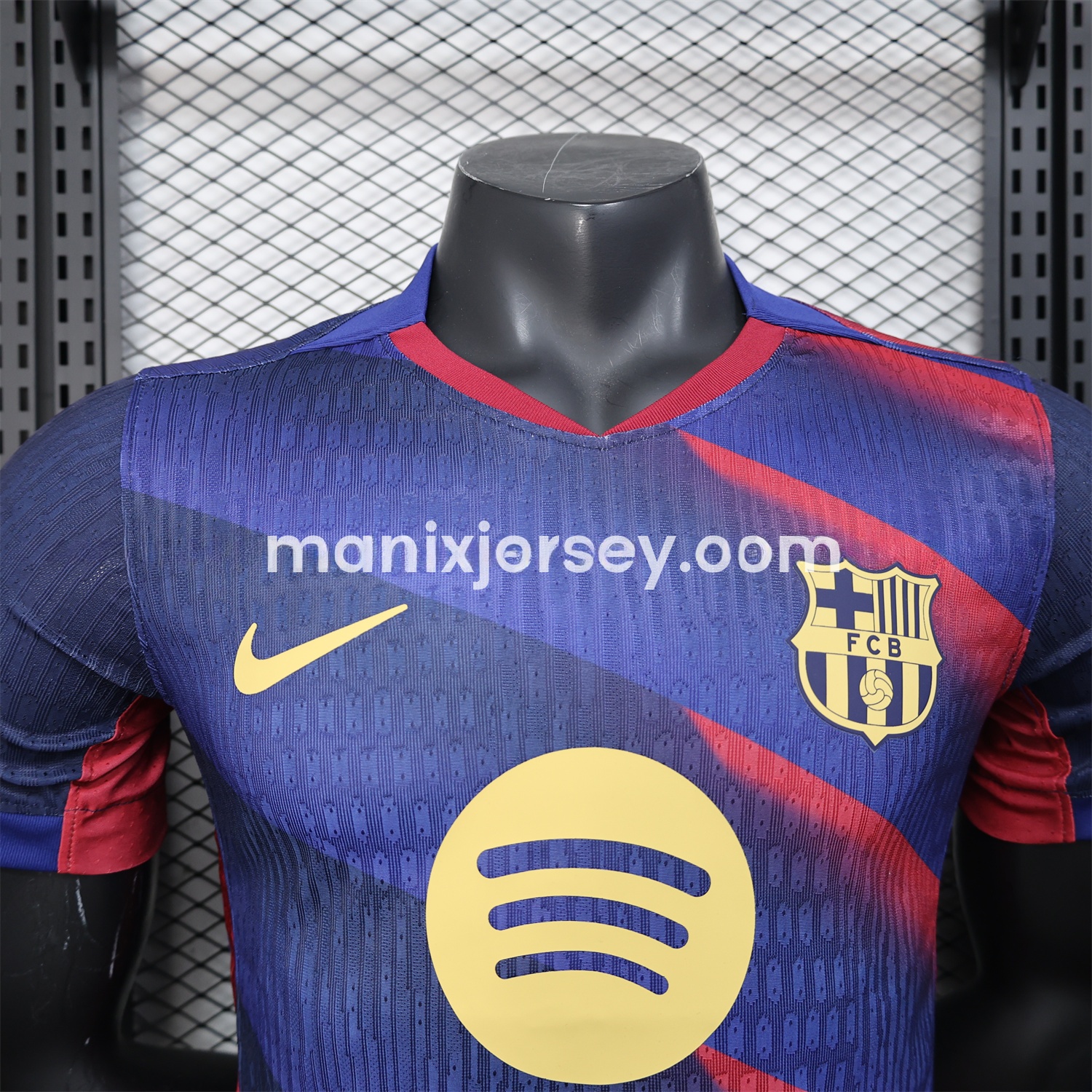Barcelona 25-26 Red Diagonal Special Blue Jersey - Player Version - UnitedFutballJersey