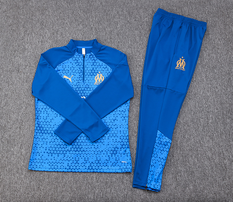 Marseille 23-24 Long Sleeve Training Set -Blue - UnitedFutballJersey