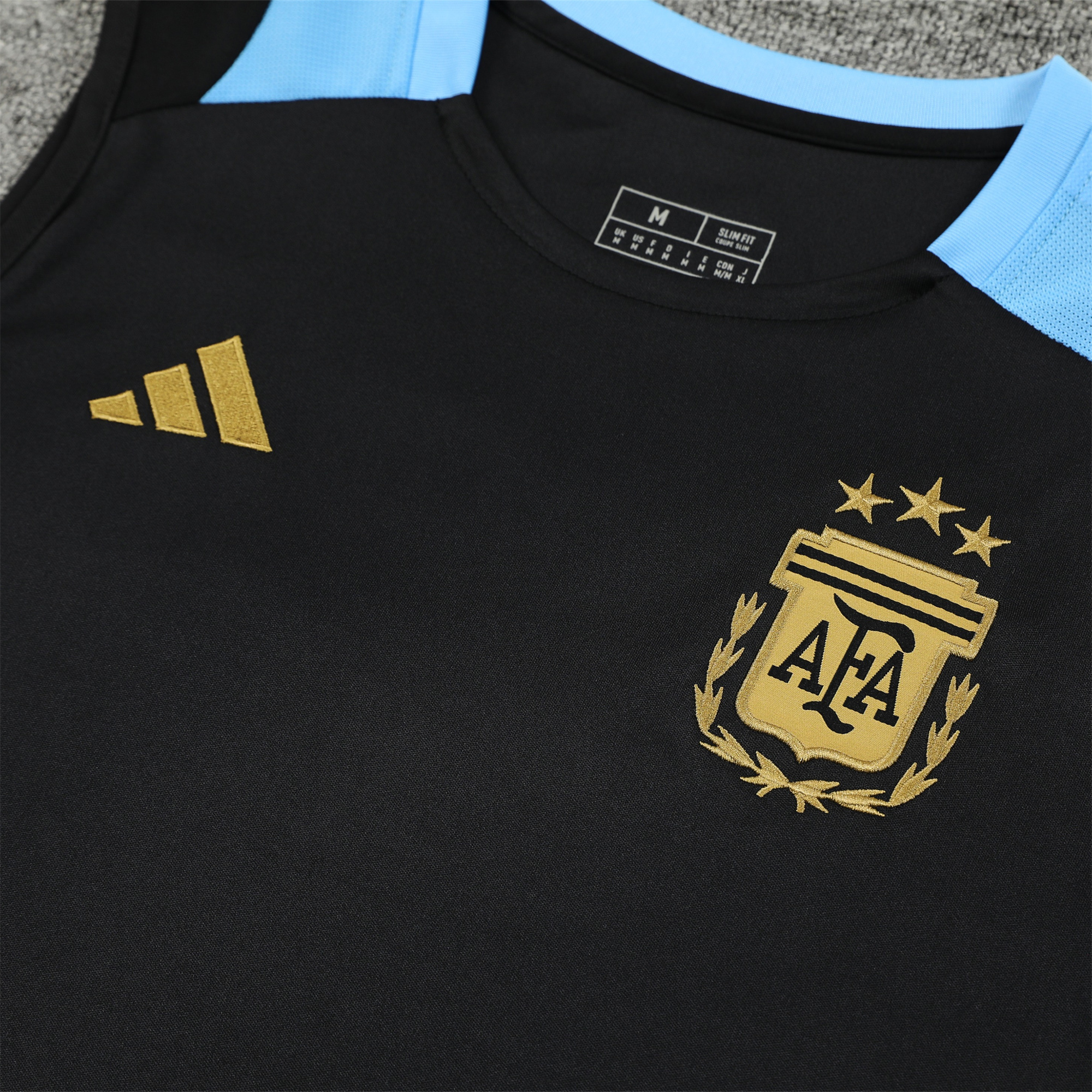 Argentina 24-25 Vest Training Set - Black - UnitedFutballJersey