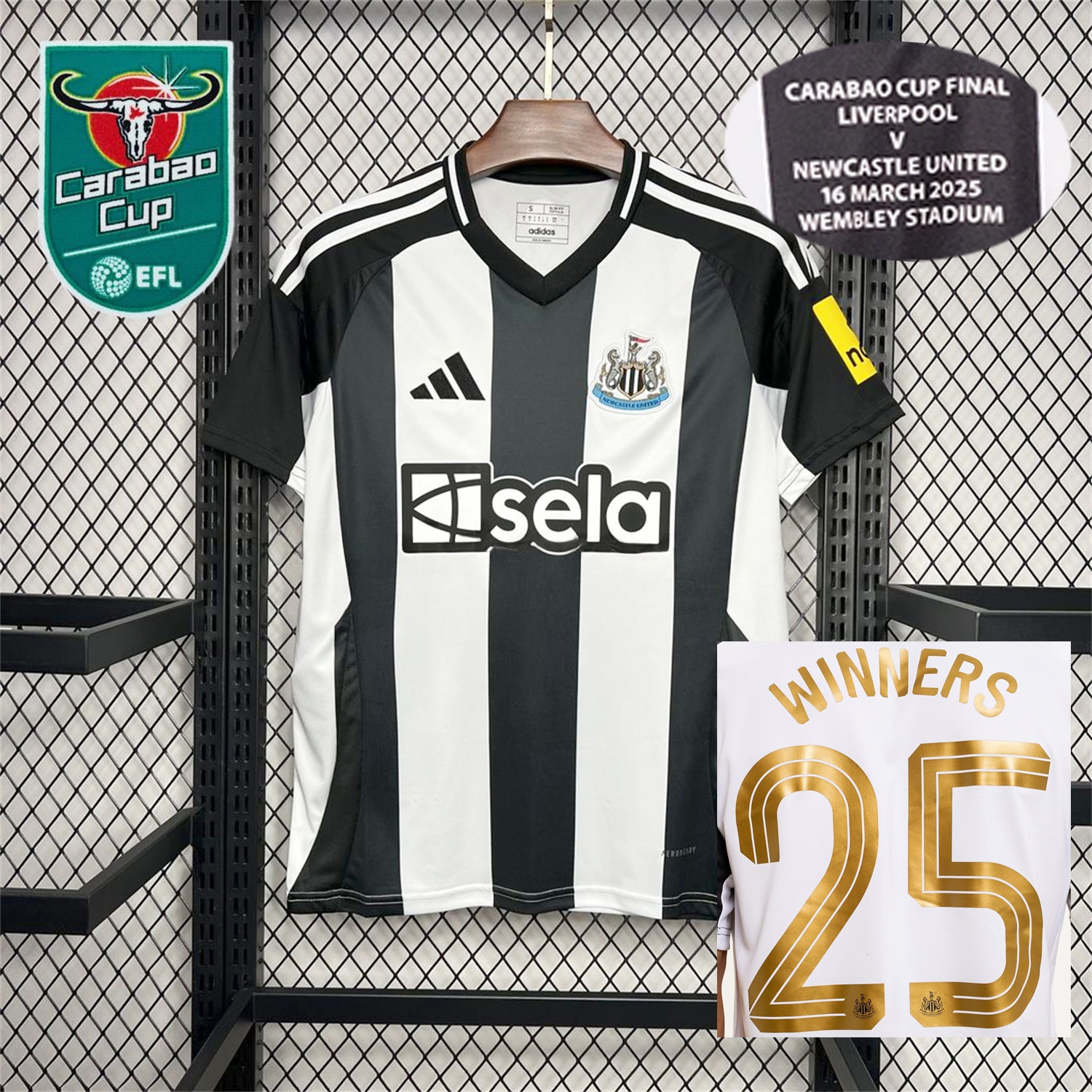 Newcastle United 2025 CARABAO CUP FINAL Home Jersey - Fans Version - UnitedFutballJersey