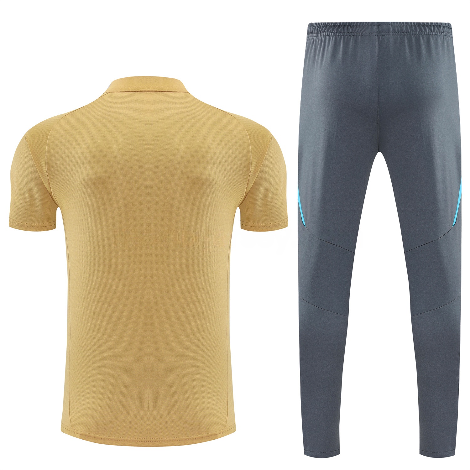 Argentina 25-26 POLO Short-Sleeve Training Set - Light Brown Top and Grey Pants - UnitedFutballJersey