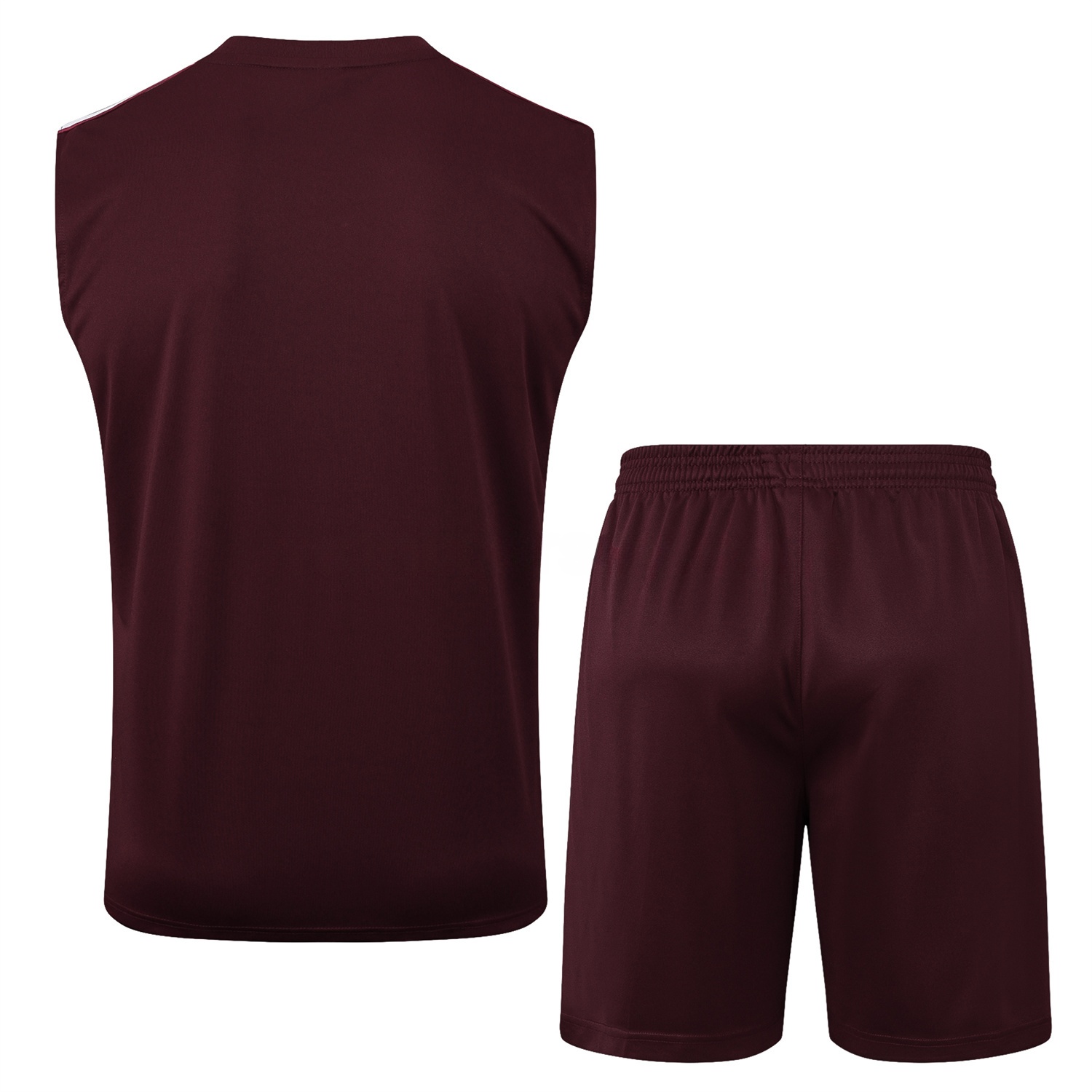 Bayern Munich 25-26 Throwback Trefoil Vest Training Set - Deep Red - UnitedFutballJersey