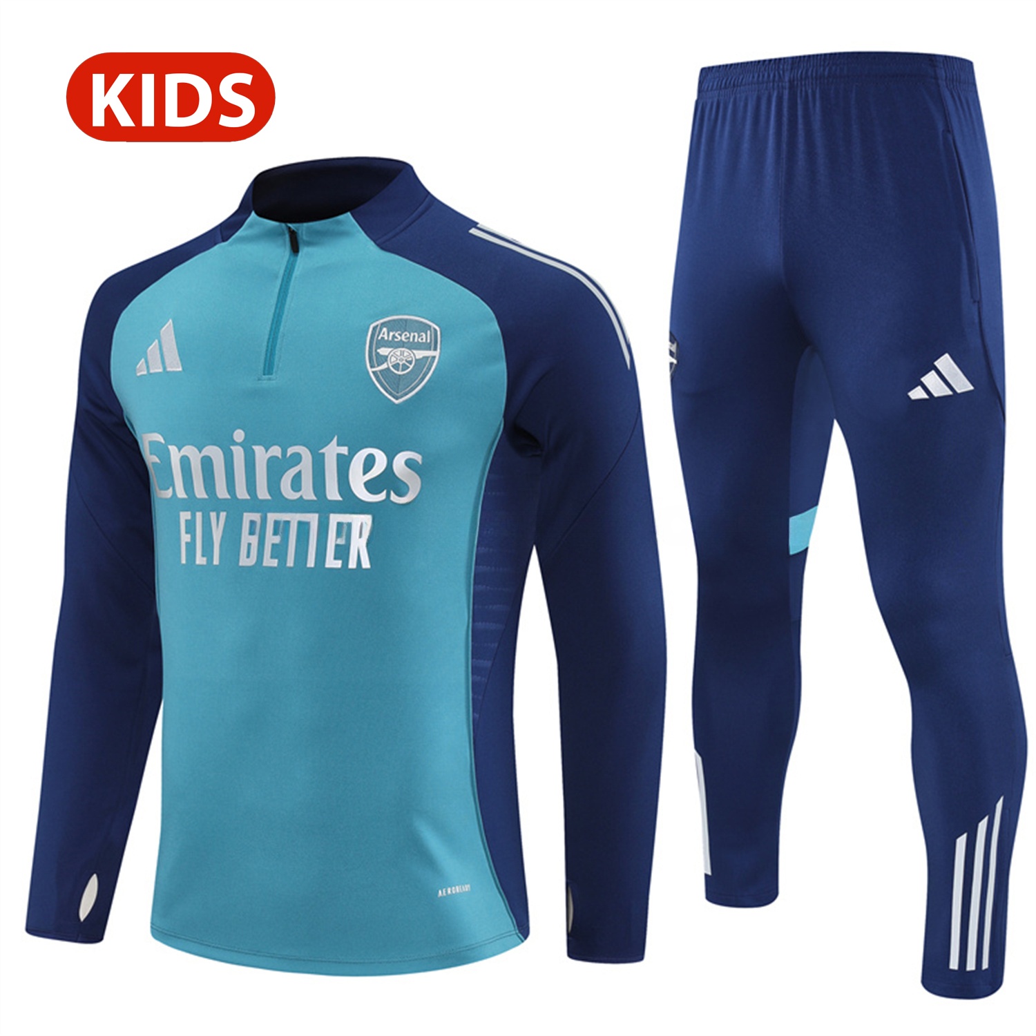 Arsenal 25-26 Kid Long Sleeves Training Set - Green Top & Green Pants - UnitedFutballJersey