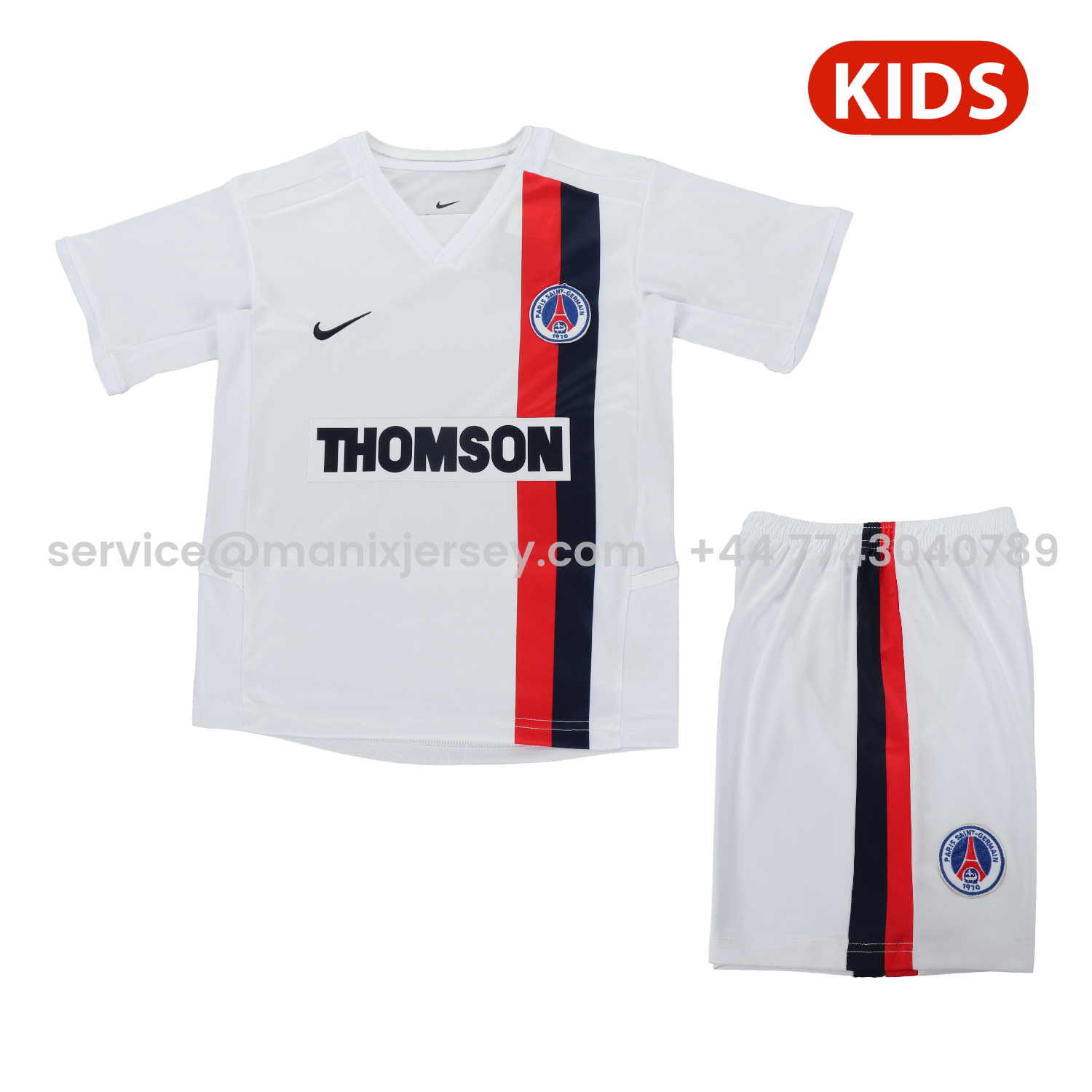 Retro Paris Saint-Germain PSG 2002-03 Away Kids Kit - UnitedFutballJersey