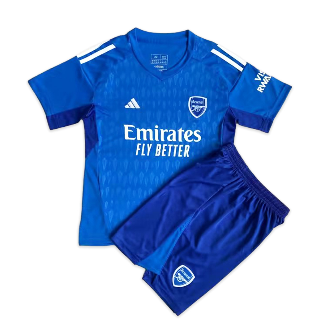 Arsenal 23-24 Blue Goalkeeper Kids Kit - UnitedFutballJersey
