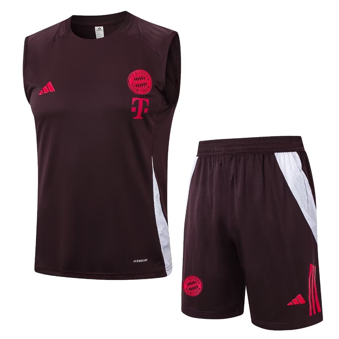 Bayern Munich 24-25 Vest Training Set - Dark Red - UnitedFutballJersey