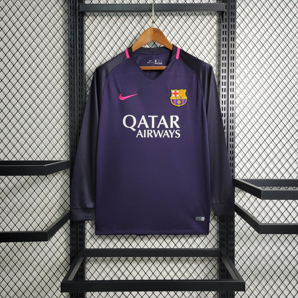 B.A.R.S.A Retro 16-17 Away Stadium Long Sleeve Jersey - UnitedFutballJersey